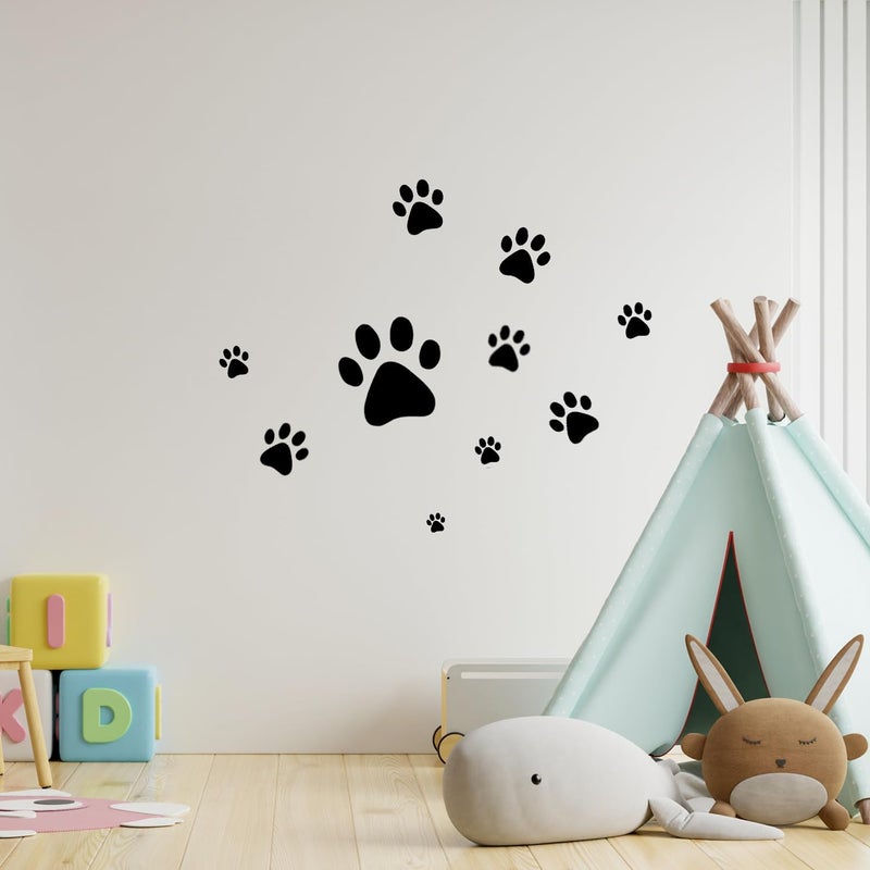 Resflyar 8 PCS Dog Paw Stencils, Animal Paw Paint Stencil Reusable Templates for Painting on Wood, 8 Sizes Bear Paw Plastic Stencils Set for Paper Art Fabric Tile Wall Room Home DIY Craft Decoration - Image 4